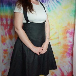 🖤Handmade Black 1950's-inspired Swing Dress🖤